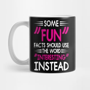 "FUN" facts should be "interesting" instead Mug